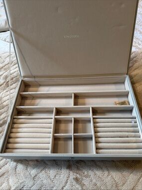 The Container Store Supersize StackerJewelry Organizer Box Pebble Grey